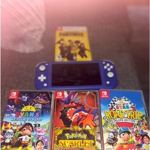 Blue Nintendo Switch Lite w/ Hard Shell Protection Carrying Case